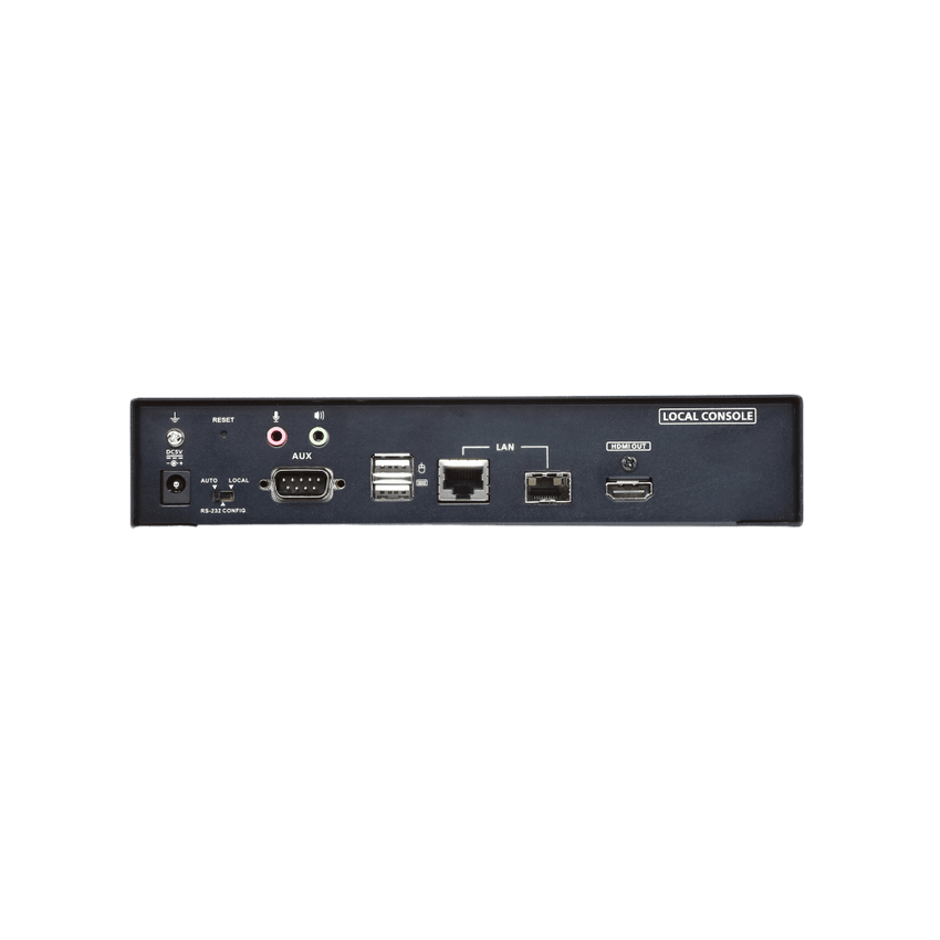 Extensor KVM sobre IP 4K HDMI | 3840x2160 @ 60Hz | Transmisión USB 2.0 | SFP Fiber 1Gbps | PoE IEEE 802.3at | AES 128-bit | Gestión Matrix CCKM