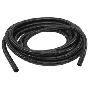 Manguera hermética flexible tipo PolyTuff no metálica, negra de 3/4", 100 pies. Uso comercial/industrial.