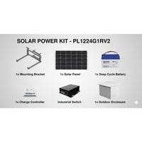 Kit Solar de 14 W con PoE Pasivo 24 Vcc para un radio de Ubiquiti airMAX o Cambium ePMP