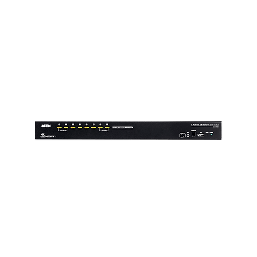 Switch KVM HDMI | 8 Puertos | 4K DCI 4096 x 2160 @ 60Hz | USB 2.0 Hub 2 Puertos | Cascada 3 Niveles hasta 512 PCs | Multi-Display hasta 8 Monitores | Video DynaSync | HDCP 2.2 | OSD Multilingüe