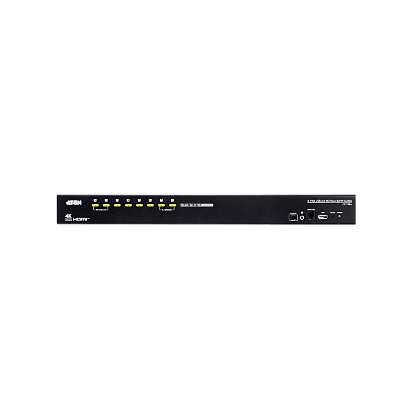 Switch KVM HDMI | 8 Puertos | 4K DCI 4096 x 2160 @ 60Hz | USB 2.0 Hub 2 Puertos | Cascada 3 Niveles hasta 512 PCs | Multi-Display hasta 8 Monitores | Video DynaSync | HDCP 2.2 | OSD Multilingüe