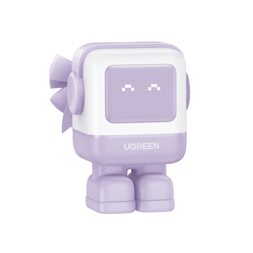 Cargador RobotGaN de 65W Serie UNO | 3 Puertos de Carga Rápida | 2 USB-C | 1 USB-A | PD 3.0 | QC 4.0 | Carga Inteligente | Tecnología GaN II | Zapato Magnético Extraíble | Carcasa Ignífuga | Pantalla LED