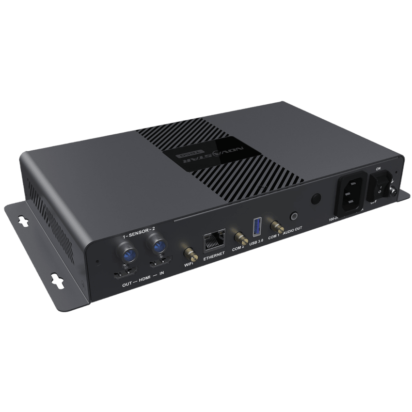 Reproductor Multimedia LED / TB50 NovaStar / 1.3M Píxeles / 4K H.265 / ARM A55 1.8 GHz / 2 Puertos Gigabit / Wi-Fi + 4G / Control Cloud / Sincronización Multi-pantalla
