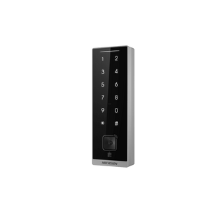 Teclado Esclavo con Lector de Tarjetas Virtuales Bluetooth y Códigos QR / Tarjetas MIFARE y PROX EM / Contraseñas / RS-485 Wiegand OSDP / Frecuencias 13.56 MHz y 125 KHz / Autenticación Tarjeta PIN QR Bluetooth / Táctil