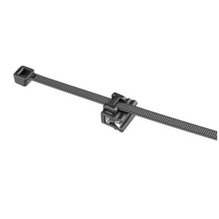 Cincho de Nylon 6.6 Solar Clip, 188mm largo x 14mm ancho, Color Negro, Exterior Resistente a Rayos UV, Paquete de 100pz