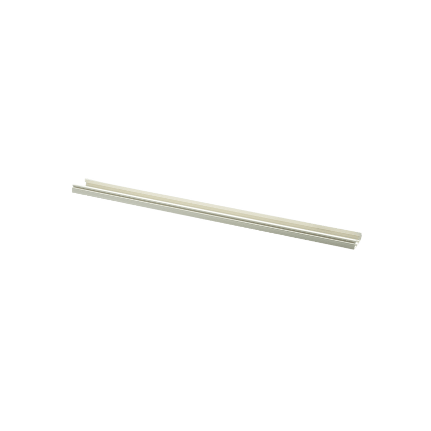 Base para canaleta T-45, de PVC rígido, con orificios perforados para montaje, 60.3 x 18.5 x 3000 mm, Color Blanco Mate