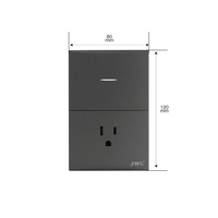 Placa con Interruptor Sencillo y 1 Toma  Corriente 10 -15 A 127 V  60 Hz.