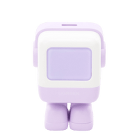 Cargador Mini GaNRobot 30W serie UNO | 1 USB-C de Carga Rápida | Tecnología GaN II | Multiprotocolo PD/QC/SCP/FCA | Carga Inteligente | Pantalla LED | Zapato Magnético Extraíble | Thermal Guard | Color Lila.