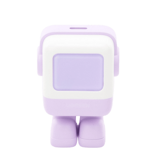Cargador Mini GaNRobot 30W serie UNO | 1 USB-C de Carga Rápida | Tecnología GaN II | Multiprotocolo PD/QC/SCP/FCA | Carga Inteligente | Pantalla LED | Zapato Magnético Extraíble | Thermal Guard | Color Lila.