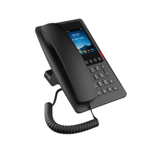 Tel�fono IP Hotelero Wi-Fi 6 / Pantalla IPS 3.5" 320x480 / 2 L�neas SIP / 5 Teclas Programables / Puerto USB-A / PoE 802.3af / Audio HD / Dise�o Negro