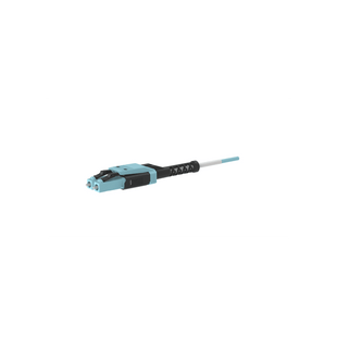 Jumper de Fibra Óptica Multimodo 50/125 OM4, LC-LC Uniboot Duplex, LSZH, Color Aqua, 3 Metros (9.84 Pies)