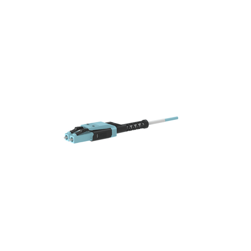Jumper de Fibra Óptica Multimodo 50/125 OM4, LC-LC Uniboot Duplex, LSZH, Color Aqua, 3 Metros (9.84 Pies)