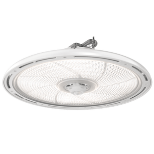 Luminaria LED High Bay Redonda REBL / 24,000-30,000 Lúmenes / Óptica Micro-Prisma Patentada / UGR Ultra Bajo / IK10 IP66 NEMA 4X / Temperatura 3500K-4000K-5000K Switchable / UVOLT 120-347V / Color Blanco.