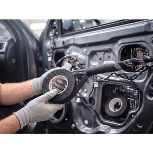 Cinta Automotriz de Fieltro PET / Aplicaciones de protección mecánica avanzada y reducción de vibraciones en cableado / Color Negro
