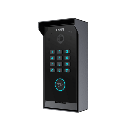 Videoportero Slim IP SIP con Cámara HD, IP IP65, Teclado Numérico y Relé, Apertura por BLE, Tarjeta, Remoto, Protocolo ONVIF, Compatible con App Fanvil Link