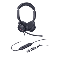 Diadema Alámbrica Yealink UH46 Dual USB-C/A Certificada con Microsoft Teams