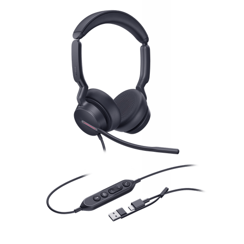 Diadema Alámbrica Yealink UH46 Dual USB-C/A Certificada con Microsoft Teams