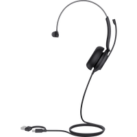 Diadema USB Yealink UH35 Mono Teams con Cancelación Activa de Ruido con 2 Micrófonos y Busylight Automático