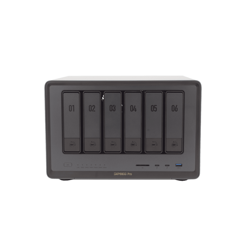 NAS UGREEN NASync DXP6800 Pro / Intel Core i5-1235U 10 Núcleos / 6 Bahías SATA + 2 M.2 NVMe / 2 Puertos Thunderbolt 4 / 2 Puertos 10GbE / 8K HDMI / PCIe 4.0 x4 / DDR5 Hasta 64GB / Compatibilidad Multiplataforma