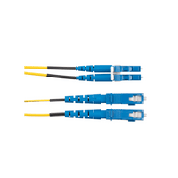 Jumper de Fibra Optica Monomodo 9/125 OS2, LC-SC Duplex, OFNR (Riser), Color Amarillo, 15 Metros (49.21 Pies)