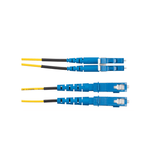 Jumper de Fibra Optica Monomodo 9/125 OS2, LC-SC Duplex, OFNR (Riser), Color Amarillo, 15 Metros (49.21 Pies)