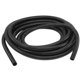 Manguera hermética flexible tipo PolyTuff no metálica, negra de 3/4", 100 pies. Uso comercial/industrial.