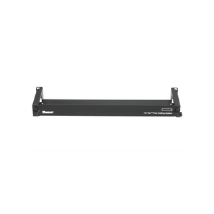 Organizador de Cables Frontal, para Panel de Fibra Óptica HD Flex, de 1 UR, Color Negro