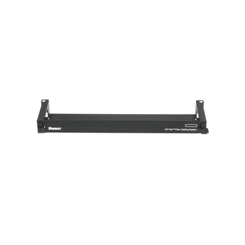 Organizador de Cables Frontal, para Panel de Fibra Óptica HD Flex, de 1 UR, Color Negro