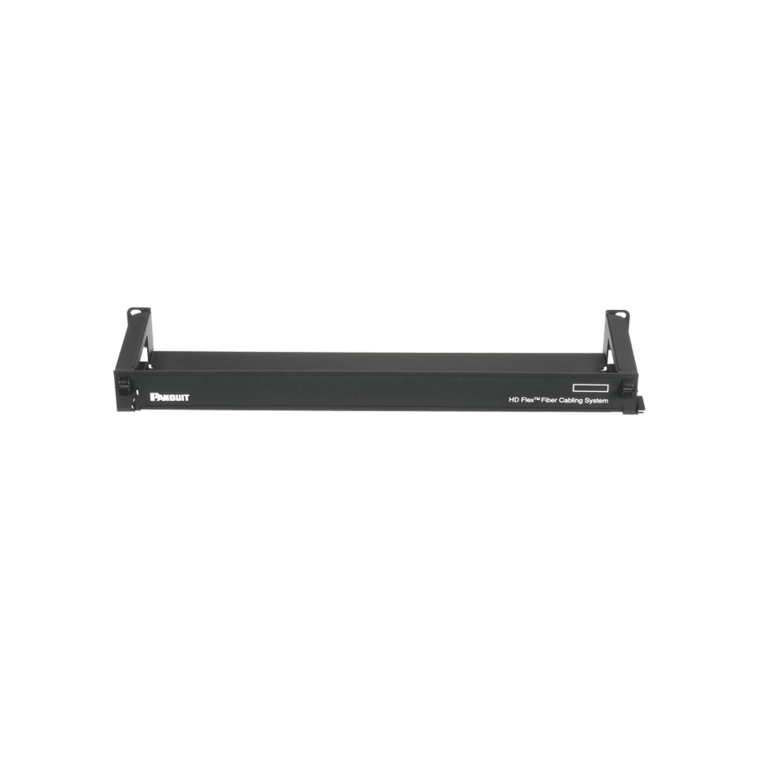 Organizador de Cables Frontal, para Panel de Fibra Óptica HD Flex, de 1 UR, Color Negro