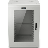 Gabinete Rackeable / 18 Unidades / 19 Pulgadas / Puerta de Cristal / Capacidad de Carga 750 Kg / Dimensiones 600x605x930 mm (23.6x23.8x36.6 in)