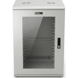 Gabinete Rackeable / 18 Unidades / 19 Pulgadas / Puerta de Cristal / Capacidad de Carga 750 Kg / Dimensiones 600x605x930 mm (23.6x23.8x36.6 in)