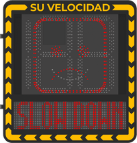 Radar medidor de Velocidad/ Pantalla LED / Detección de Velocidad en Tiempo Real / Rango de Detección de 100 m / Hasta 32 Objetivos Detectados / IP66 / Ethernet