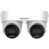 PanoVu Series / Lente Dual de 4 Megapixel / 2 Lentes Fijos de 2.8 mm / Recomendado para Pasillos o Esquinas / IP67 / IK10 / PoE / WDR 120 dB / 10 mts IR / Entrada y Salida de Audio y Alarma / MicroSD / ACUSEEK