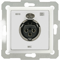 CONEXIÓN CAJA 60 MM. XLR HEMBRA DE PARED. BLANCO.