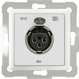 CONEXIÓN CAJA 60 MM. XLR HEMBRA DE PARED. BLANCO.