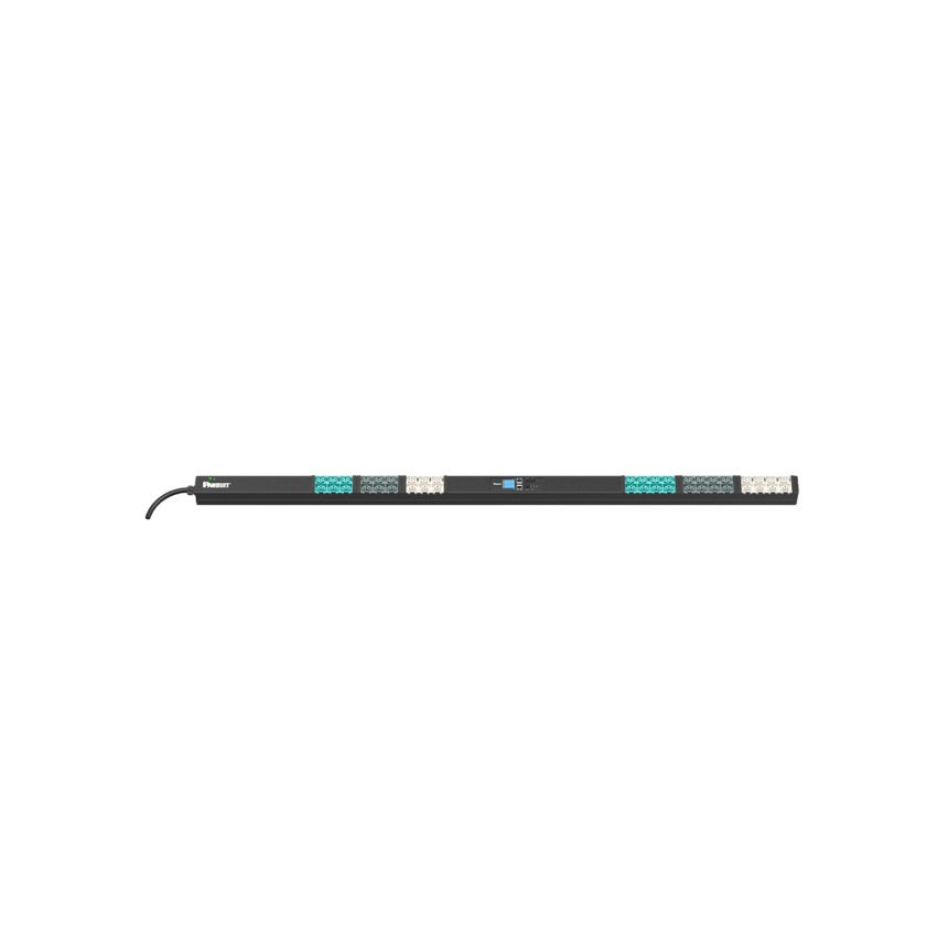 PDU Inteligente Monitoreable EL2P para Distribución de Energía, Enchufe de Entrada IEC 60309 3P+N+E 6h 16A (IP44), 21 Salidas C13/C15 y 21 C13/C15/C19/C21, de Instalación Vertical, 230 Vca, 16 Amp