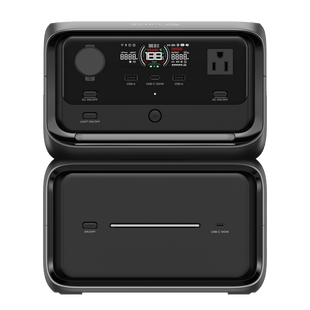 EcoFlow River 3 | Estación de Energía Portátil 858Wh Litio LFP / 2 AC 300 W (Max. 550W) / 1 USB-C 100W / 2 USB -A 12W / Cargador de Coche 8A a 12 o 24V / Conectividad WiFi y Bluetooth (App) / Carga Solar 110W Max.