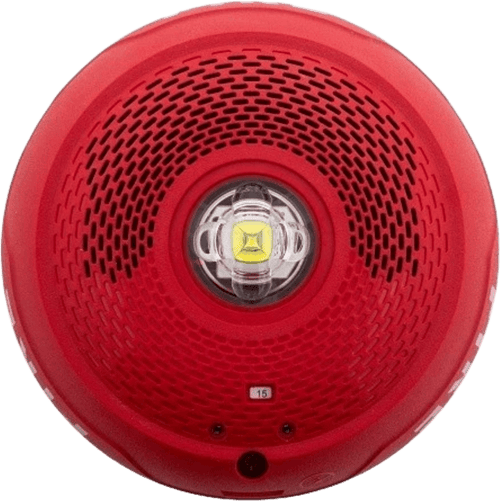 BOC C/LAMP ESTROBOSCOPICA tipo LED MONT EN TECHO CLR ROJO