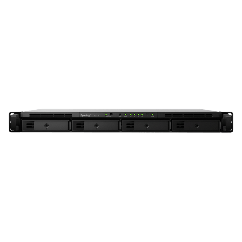 Unidad de Expansión Synology RX418 | 4 Bahías SATA HDD/SSD 3.5" y 2.5" | eSATA | Profundidad 30 cm | Compatible con RackStation 1U | Administración DSM.