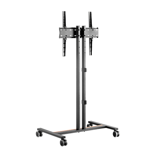 Soporte Móvil para Pantalla | Compatibilidad VESA 200x200 hasta  600x400 / Ruedas con Frenos / Ajuste de Altura y Ángulo / Soporte para TV de hasta 55 Pulgadas / Capacidad de Peso 35 kg