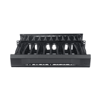 Organizador de Cables Horizontal CableTek, Doble (Frontal y Posterior), Para Rack de 19in, 2 UR