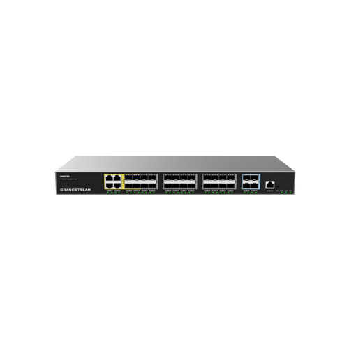Switch de Agregación Capa 3 / 4 Puertos Gigabit Ethernet / 24 Puertos Gigabit SFP / 4 Puertos 10Gigabit SFP+ / QoS Integrada / Soporte IPv6 e IPv4 / Seguridad Avanzada / Stacking /