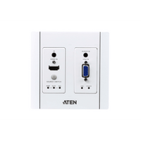 Transmisor HDBaseT | HDMI y VGA | Placa de Pared US / PoH (4K a 100 m) | (HDBaseT Class A) (PoH PD)