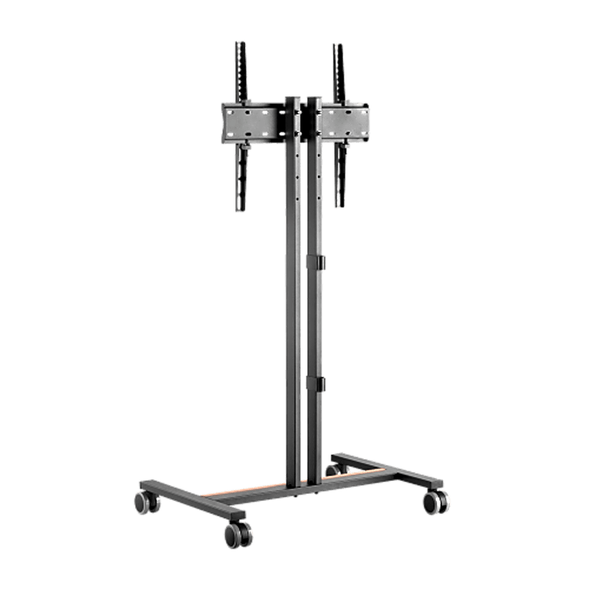 Soporte Móvil para Pantalla | Compatibilidad VESA 200x200 hasta  600x400 / Ruedas con Frenos / Ajuste de Altura y Ángulo / Soporte para TV de hasta 55 Pulgadas / Capacidad de Peso 35 kg