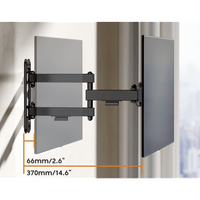 Soporte de Pared Articulado para Pantallas o Monitores | Compatibilidad VESA 75x75 - 200x200 / Hasta 43 Pulgadas | Capacidad Máxima de Carga 20 kg | Fabricado en Acero
