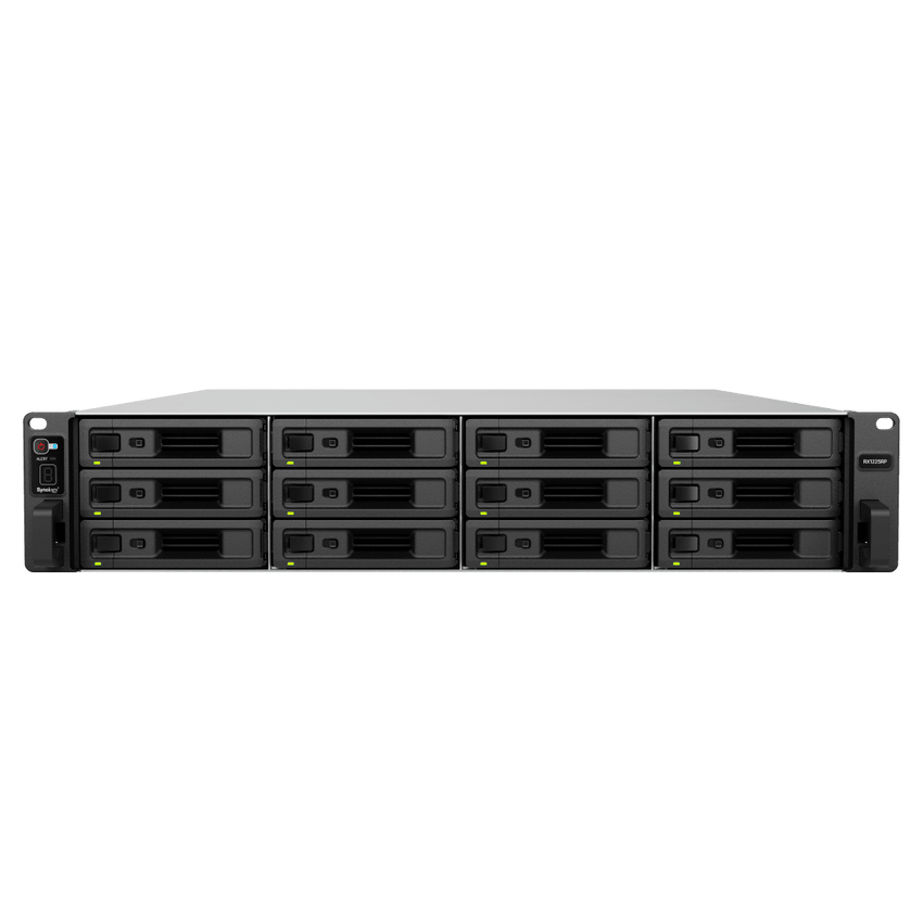 Unidad de Expansión Synology RX1225RP | 12 Bahías para Unidades 3.5" y 2.5" SATA HDD/SSD | Intercambio en Caliente | Fuente de Alimentación Redundante | Compatible con Synology DSM .