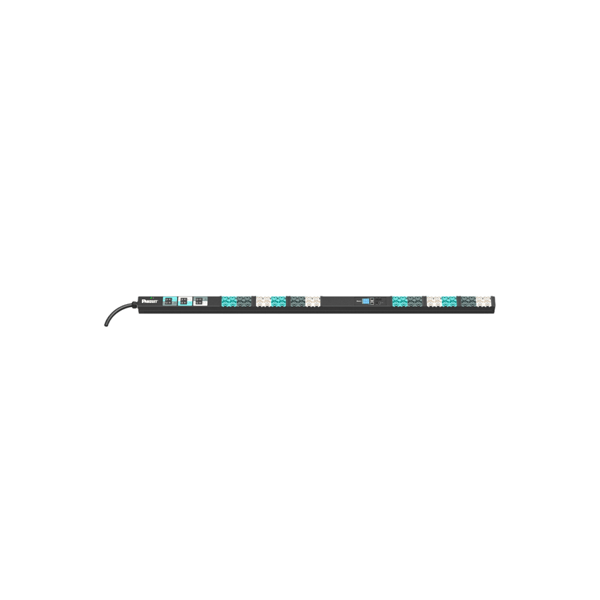 PDU Inteligente Monitoreable EL2P para Distribución de Energía, Enchufe de Entrada IEC 60309 3P+N+E 6h 32A/30A (IP44), 24 Salidas C13/C15 y 24 C13/C15/C19/C21, de Instalación Vertical, 240 Vca, 30/32 Amp