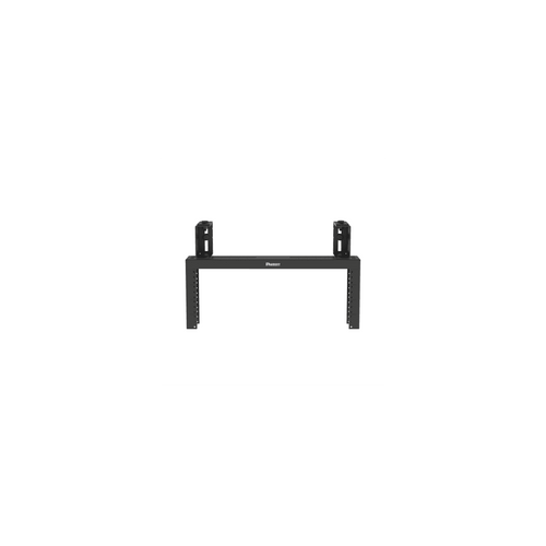 Rack de Distribución Aéreo de 2 Postes PanZone®, Rieles Roscados #12-24, de 4 UR, Color Negro