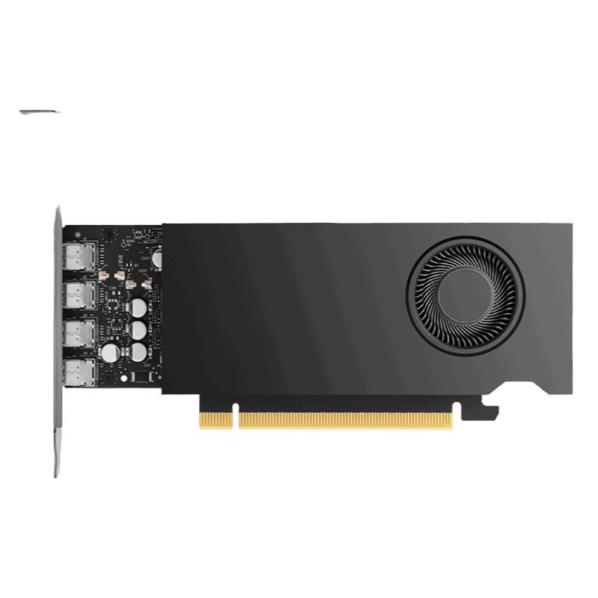 Tarjeta Gráfica Profesional NVIDIA RTX 2000 Ada Generation / 16 GB GDDR6 ECC / 2.816 CUDA Cores / 22 RT Cores / 88 Tensor Cores / PCIe 4.0 x8 / 70W TDP / 4x Mini DisplayPort 1.4a / AV1 Encode-Decode