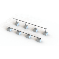 Sistema de Montaje Solar VEKTOR21 / Estructura Ajustable Aluminio AL6005-T5 / Patas Frontales y Ajustables / Bases Cemento Personalizables / Ángulos 10°-30° / Torque 11-13 Nm